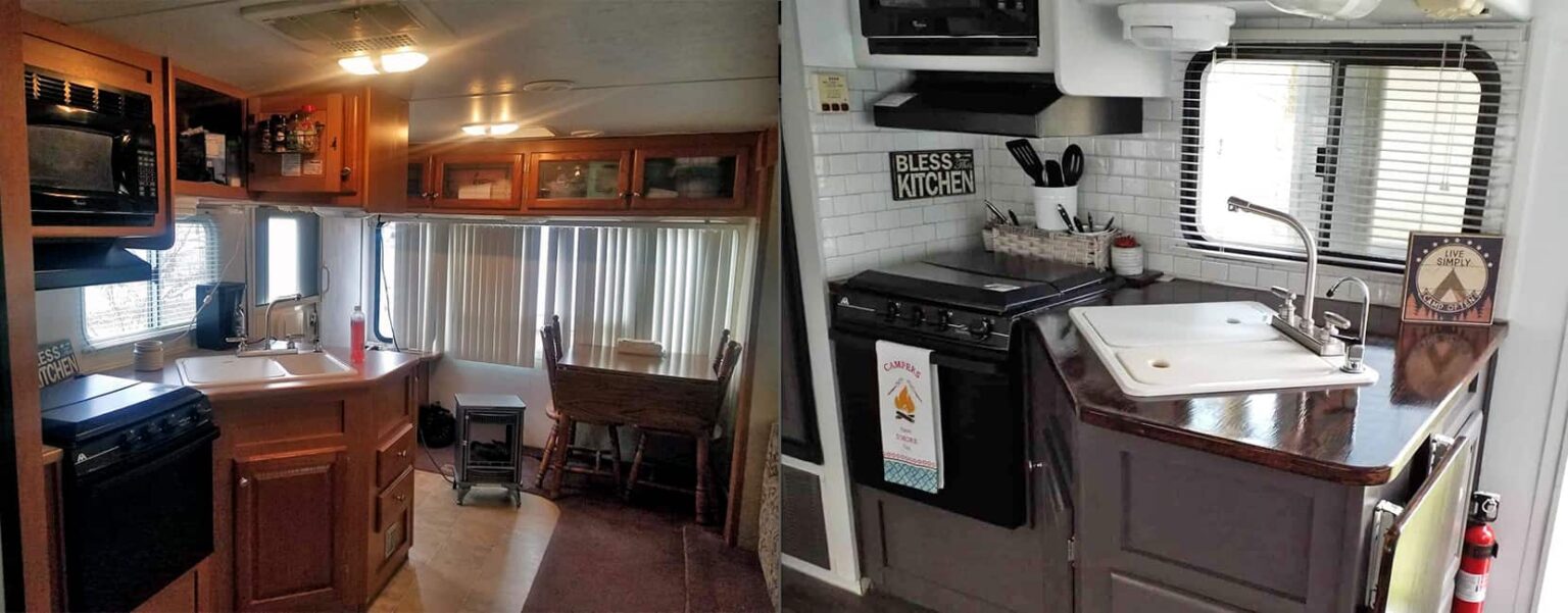 Complete RV Remodel Under $1200: Before & After (with pictures ...